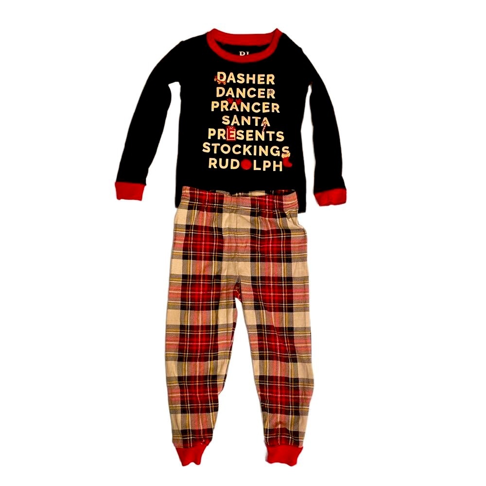 Dasher, Dancer...Santa...Rudolph, Pj Place Pajamas Size 2T Boy or Girl